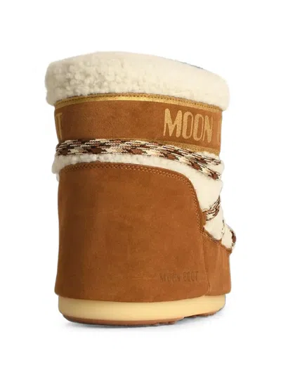 Moon Boot Stivale Lab69 Icon Low Marrone In Shearling In Brown