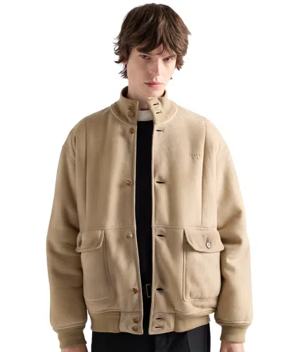Prada Bomberjacke Aus Lammfell In Neutral