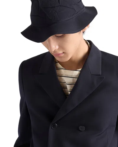 Prada Double-breasted Wool Jacket In Blau