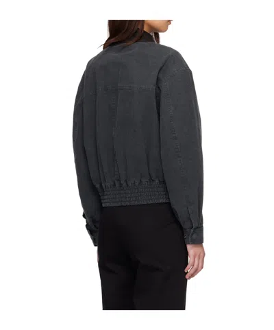 Coor Bomber Jacket In Washed Navy Blue