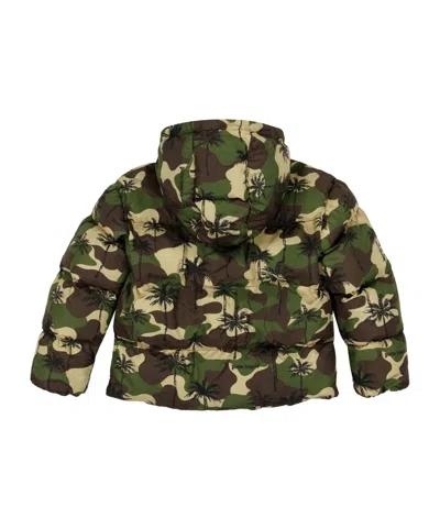 Palm Angels Simple Down Jacket In Green