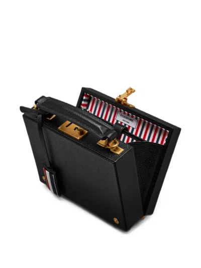 Thom Browne Pebble-grain Hector Micro Attache Case In White