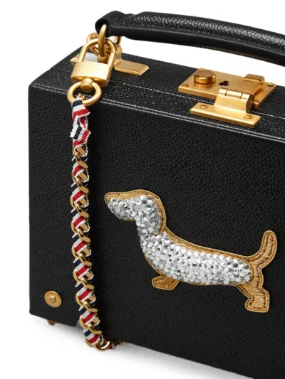 Thom Browne Pebble-grain Hector Micro Attache Case In White