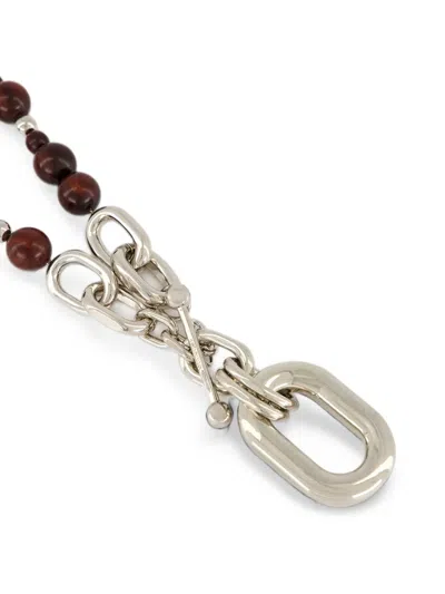 Rabanne Beaded Chain-link Necklace In Multi