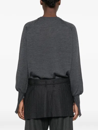Litkovska Raglan-sleeve Sweater In Grau