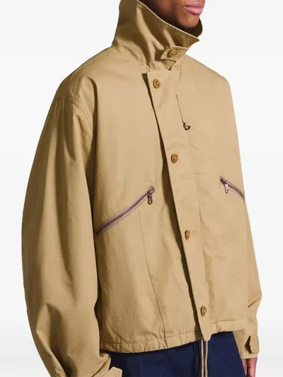 BUTTON-FASTENING PILOT BOMBER JACKET