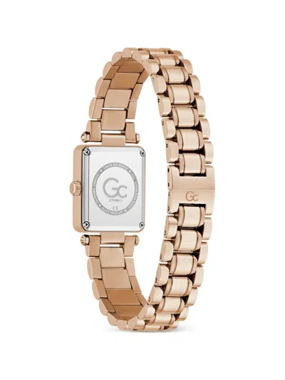 Guess Usa Gc Rectangular-case 21mm Watch In Gold