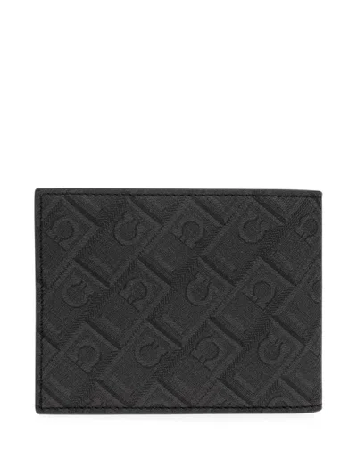 Ferragamo Monogram Wallet In Schwarz