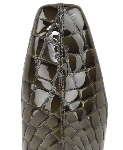 Sam Edelman Women's Peony Pull-on Short Boots In Dark Cactus Croco Leather