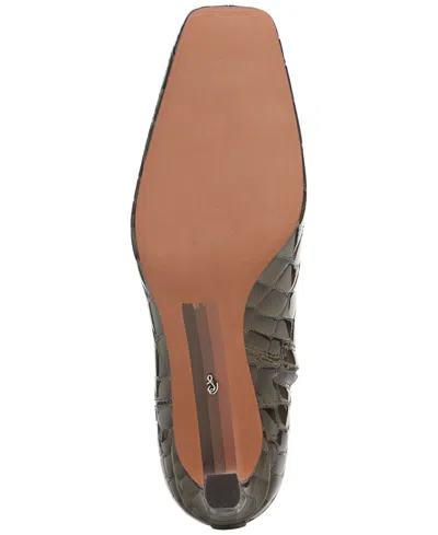 Sam Edelman Women's Peony Pull-on Short Boots In Dark Cactus Croco Leather