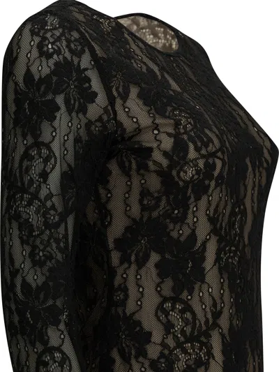 Zimmermann Lace-panelled Long-sleeve Bodysuit In Black