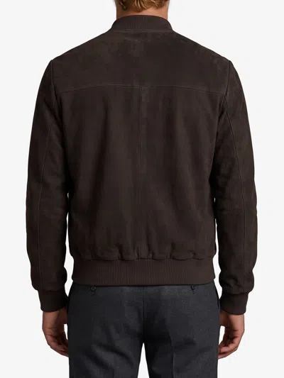 Arma Didier Suede Bomber Jacket In Brown