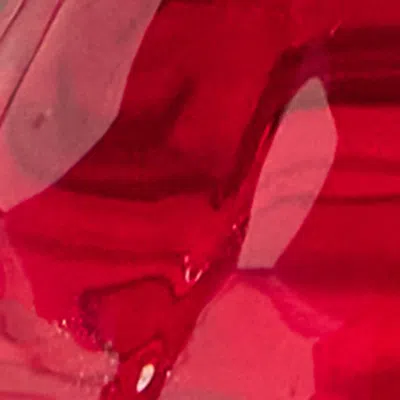 Harrods Glass Candlestick In Red