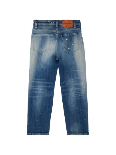 Dsquared2 Distressed-finish Patchwork Jeans In Blue