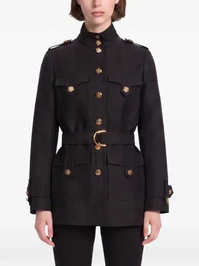 Zimmermann Valiant Belted Button-up Jacket In Black