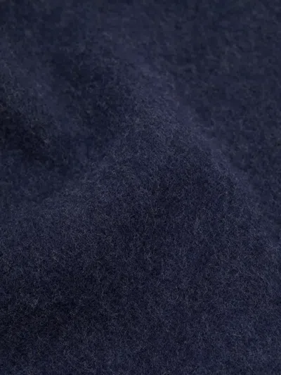 Acne Studios Fringe Wool Scarf In Blue