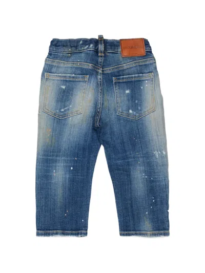 Dsquared2 Distressed Patchwork Jeans In Blue