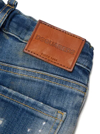 Dsquared2 Distressed Patchwork Jeans In Blue