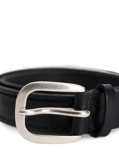 Orciani Leather Belt In Neutral
