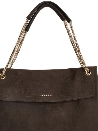 Orciani Medium Venus Shoulder Bag In Brown