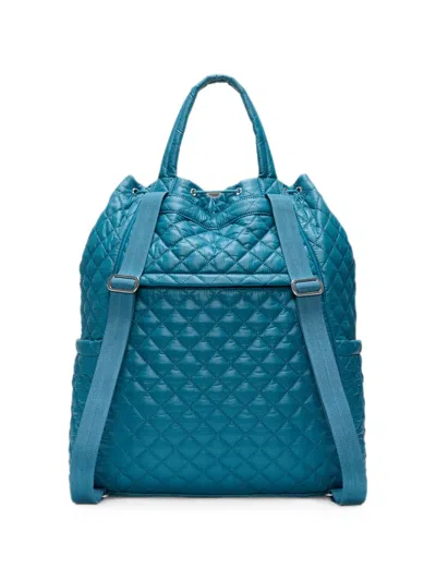 Mz Wallace Quilted Convertible Backpack In Blue