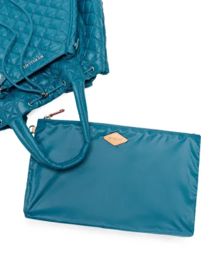 Mz Wallace Quilted Convertible Backpack In Blue