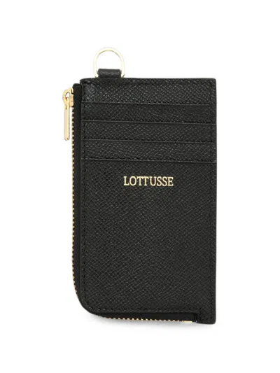 Lottusse Carteras Textured Wallet In Black