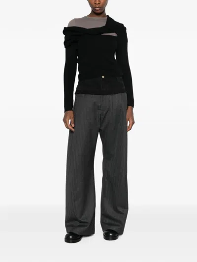 Litkovska Layered-design Trousers In Gray