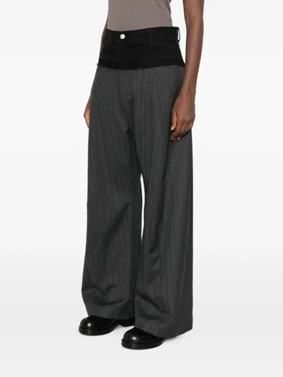 Litkovska Layered-design Trousers In Gray