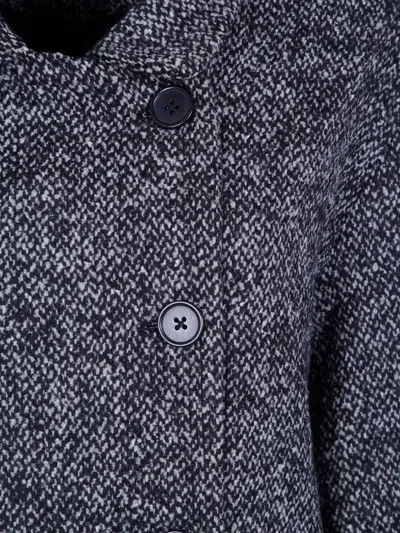 Jcsophie Double-breasted Wool Coat In Black