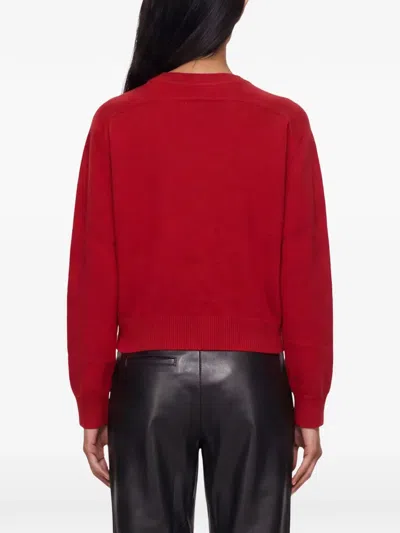 Loulou De Saison Button-placket Sweater In Red