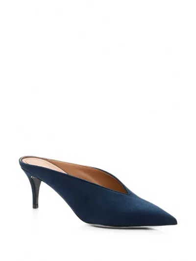 Stella Mccartney Pointed-toe V-cut Mules In Blue