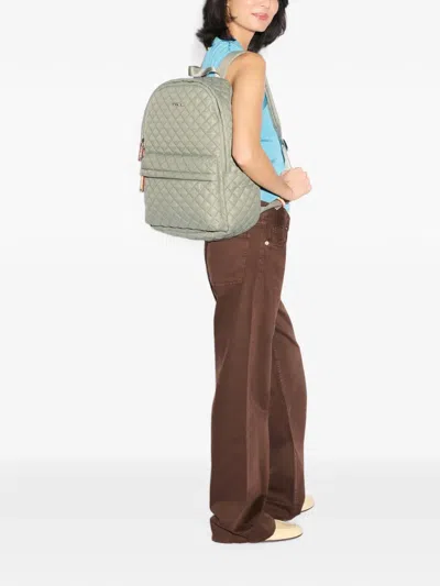 Mz Wallace Metro Quilted Backpack In Green