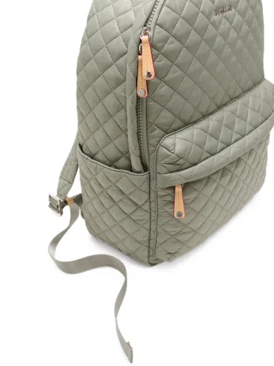 Mz Wallace Metro Quilted Backpack In Green