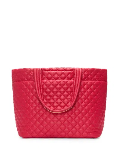Mz Wallace Large Metro Deluxe Quilted Tote Bag In Red
