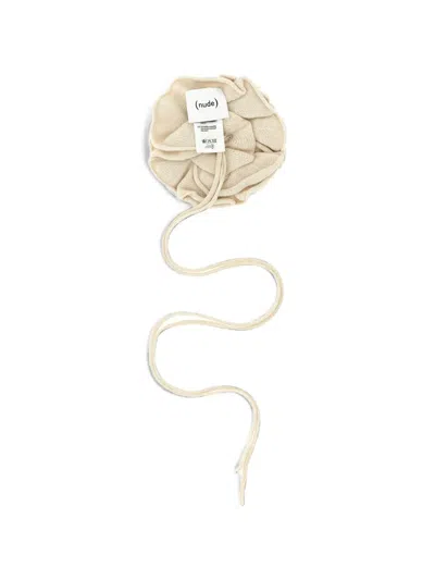 Nude Floral-design Drawstring Pin In Neutral