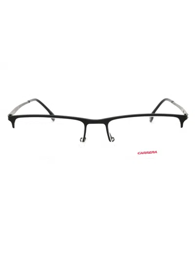 Carrera Rectangle-frame Glasses In Matte Black/clear Demo Lens