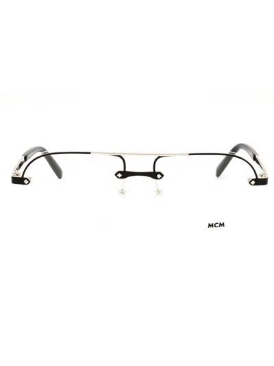 Mcm Pilot-frame Glasses In Matte Black / Clear Demo Lens