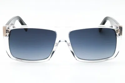 Marc Jacobs Marc Icon Rectangle-frame Sunglasses In Crys Black/dark Grey Sf