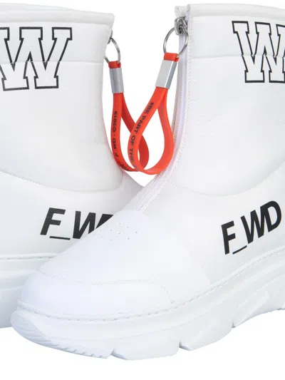 Forward Leather With Rubber Sole Boot In White