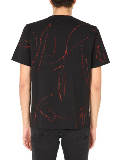 Msgm Graphic Doll Face Printed Crew Neck T-shirt In Black