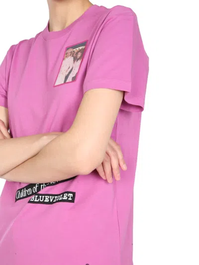 Raf Simons Logo Patch T-shirt In Pink