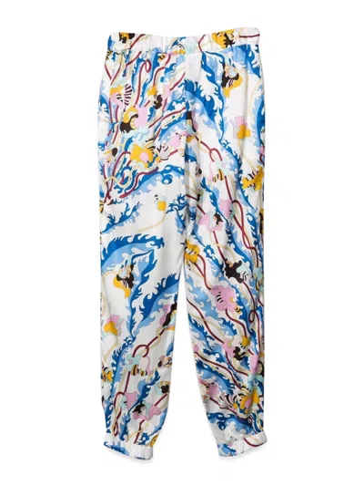 Pucci Emilio  Viscose-silk Blend Trousers In Multicolor