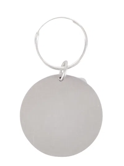 Raf Simons Circle Single Earring In Silver