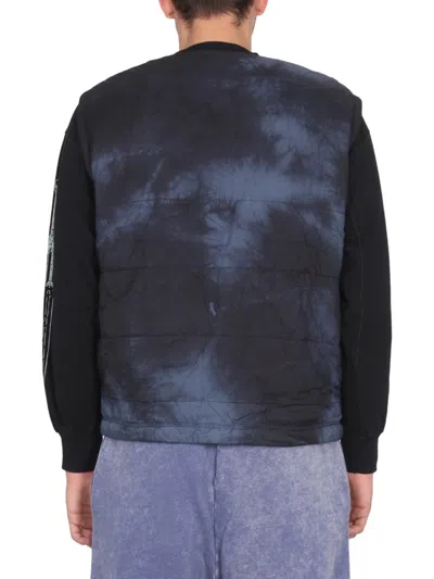 Aries V-neck Polyamide Vest In Blue