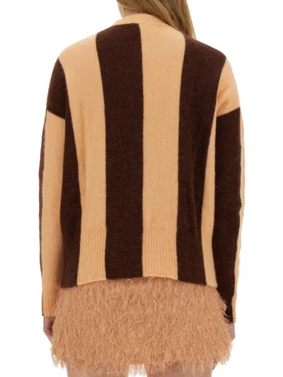 Alysi Knit Sweater Long Sleeves Striped Pattern In Multi