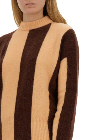Alysi Knit Sweater Long Sleeves Striped Pattern In Multi