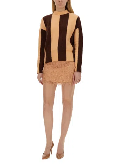 Alysi Knit Sweater Long Sleeves Striped Pattern In Multi