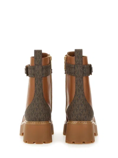 Michael Michael Kors Mandy Amphibian Leather Boots In Brown