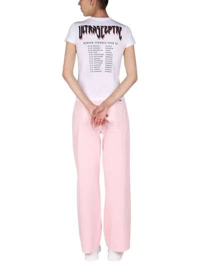 Raf Simons Logo Print T-shirt In White
